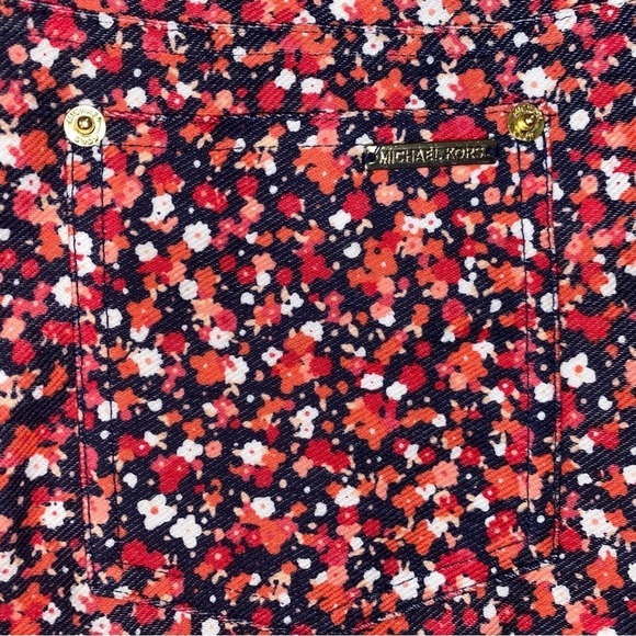 NWOT Michael Kors Floral Ditsy Skinny Jean Stretchy Pants Women’s Size Medium -E - Picture 10 of 12